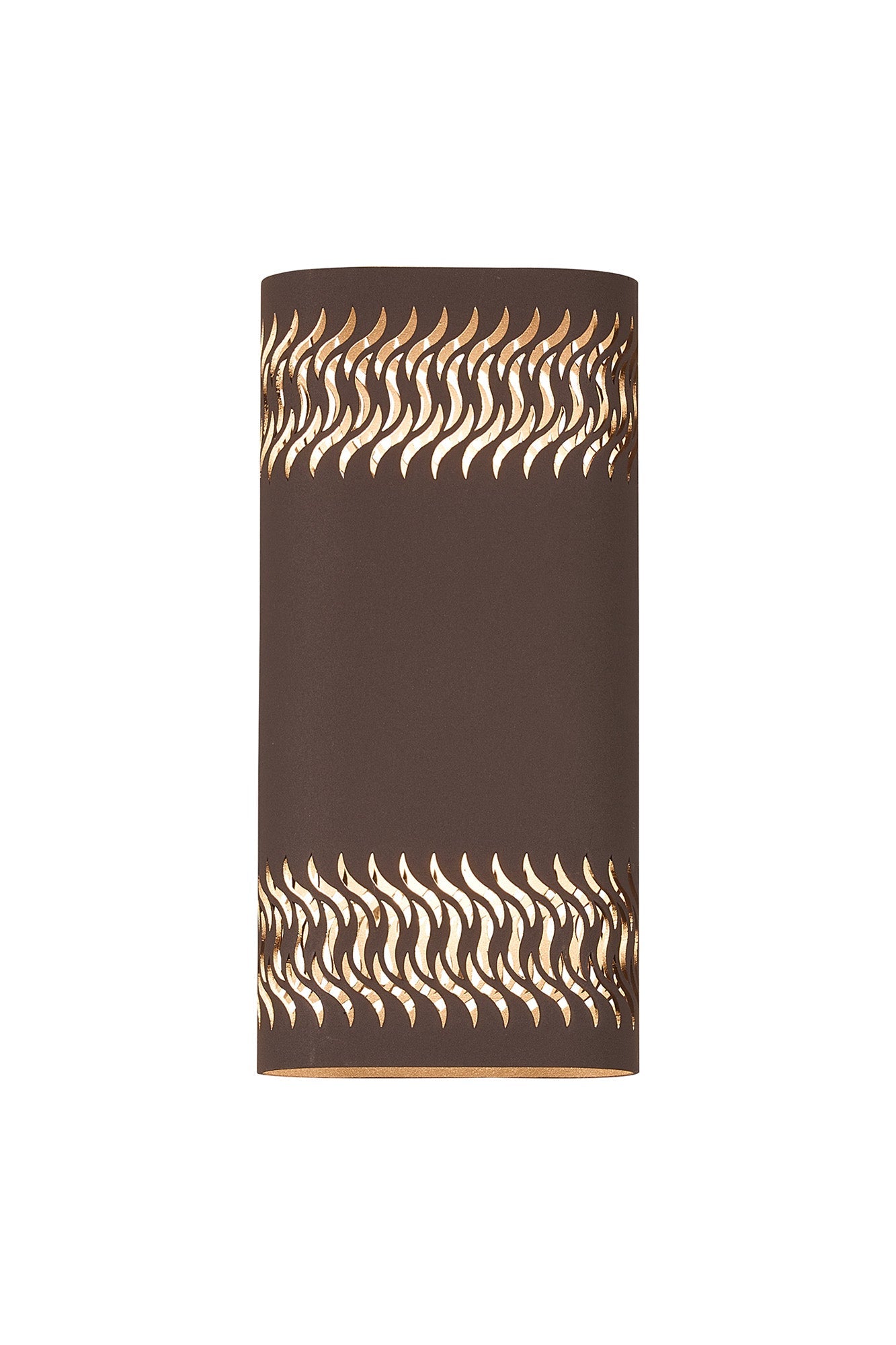 Luminosity Designs Ltd - Zane Wall Lamp With 125 x 260mm Mesh Waves Pattern Shade, 2 x 6.5W LED, 3000K, 900lm, IP65 - Luminosity Designs Ltd