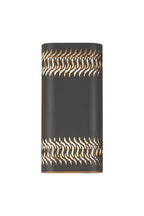 Luminosity Designs Ltd - Zane Wall Lamp With 125 x 260mm Mesh Waves Pattern Shade, 2 x 6.5W LED, 3000K, 900lm, IP65 - Luminosity Designs Ltd