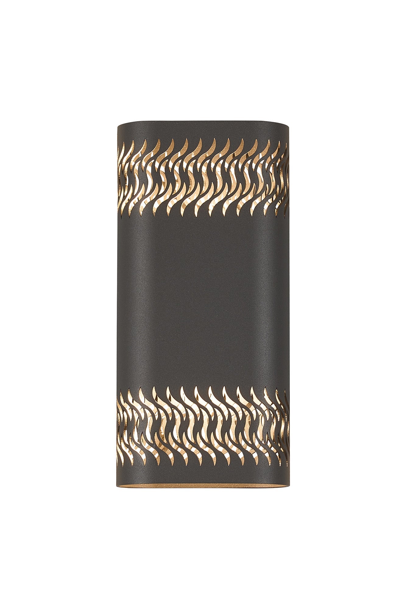 Luminosity Designs Ltd - Zane Wall Lamp With 125 x 260mm Mesh Waves Pattern Shade, 2 x 6.5W LED, 3000K, 900lm, IP65 - Luminosity Designs Ltd