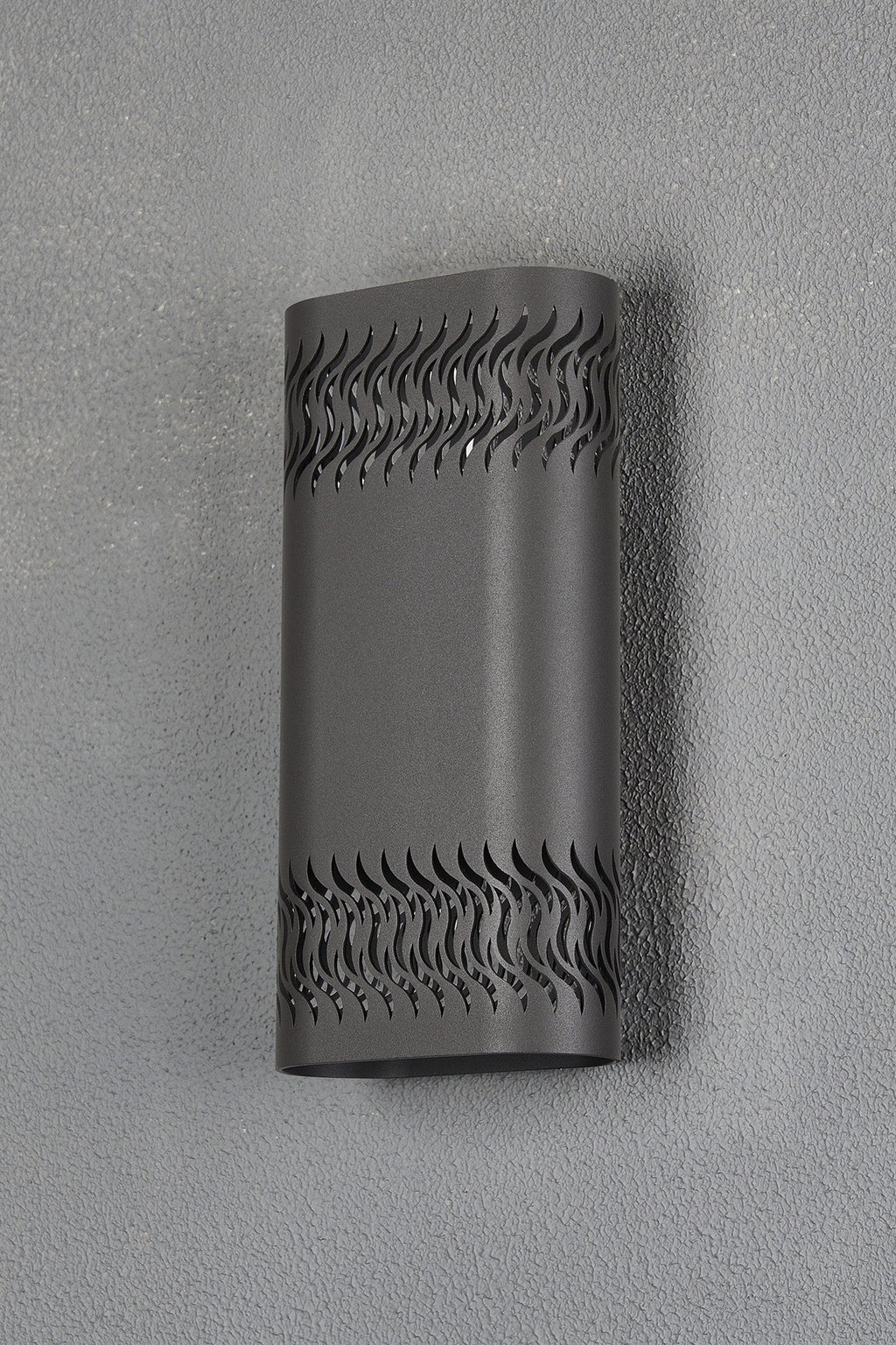 Luminosity Designs Ltd - Zane Wall Lamp With 125 x 260mm Mesh Waves Pattern Shade, 2 x 6.5W LED, 3000K, 900lm, IP65 - Luminosity Designs Ltd