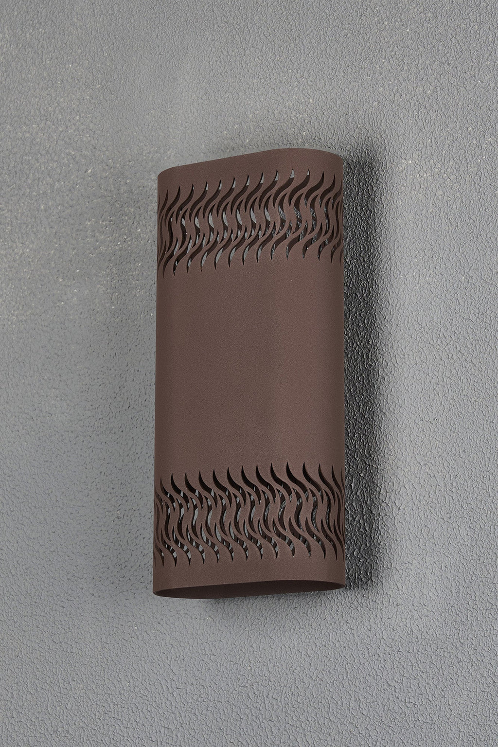 Luminosity Designs Ltd - Zane Wall Lamp With 125 x 260mm Mesh Waves Pattern Shade, 2 x 6.5W LED, 3000K, 900lm, IP65 - Luminosity Designs Ltd
