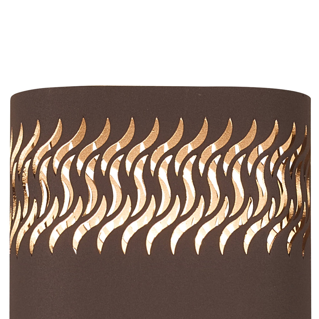 Luminosity Designs Ltd - Zane Wall Lamp With 125 x 260mm Mesh Waves Pattern Shade, 2 x 6.5W LED, 3000K, 900lm, IP65 - Luminosity Designs Ltd
