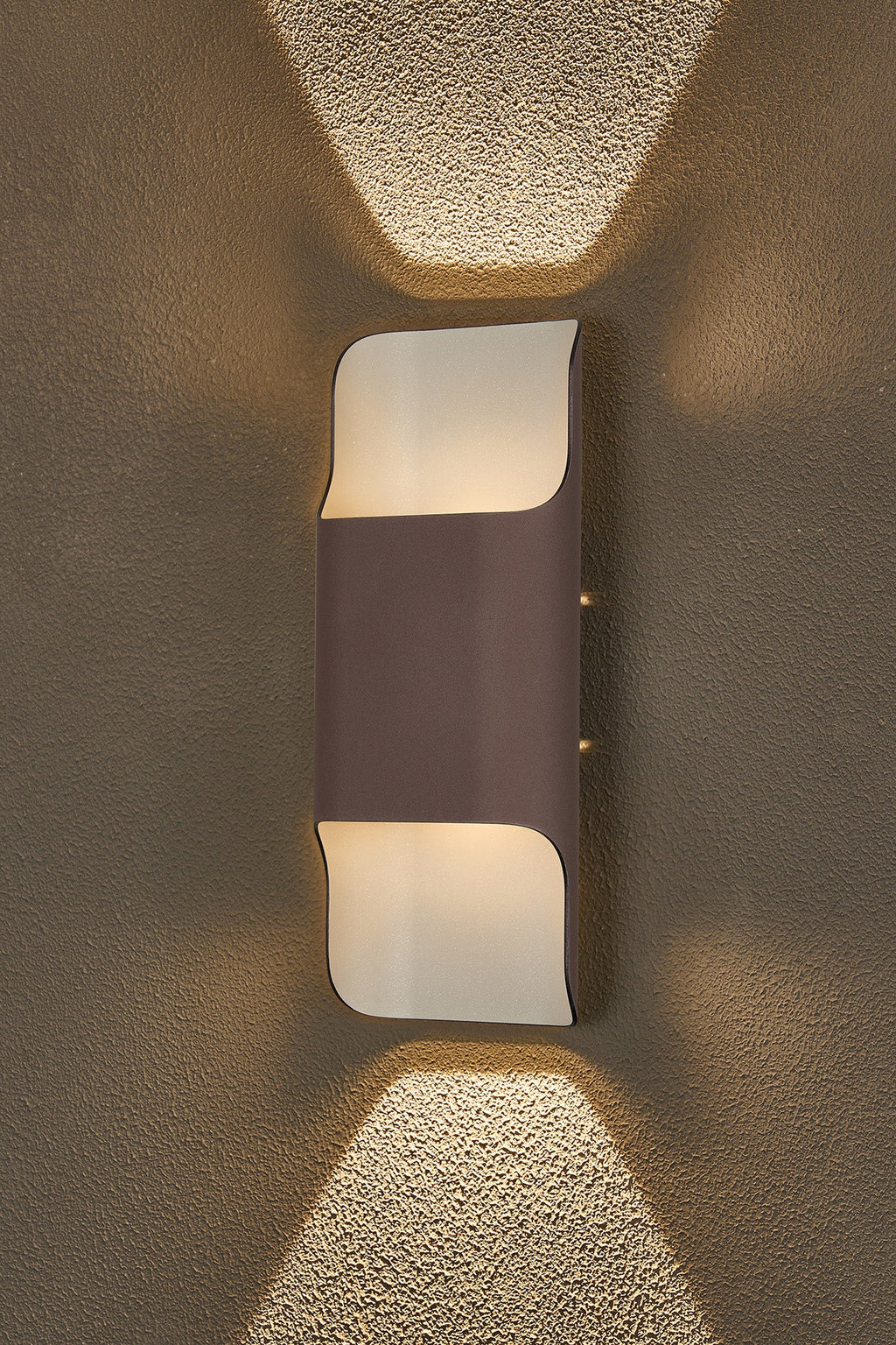 Luminosity Designs Ltd - Zane Wall Lamp With 125 x 305mm Even Open Curve Shade, 2 x 6.5W LED, 3000K, 900lm, IP65 - Luminosity Designs Ltd