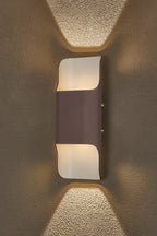 Luminosity Designs Ltd - Zane Wall Lamp With 125 x 305mm Even Open Curve Shade, 2 x 6.5W LED, 3000K, 900lm, IP65 - Luminosity Designs Ltd