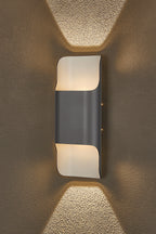 Luminosity Designs Ltd - Zane Wall Lamp With 125 x 305mm Even Open Curve Shade, 2 x 6.5W LED, 3000K, 900lm, IP65 - Luminosity Designs Ltd