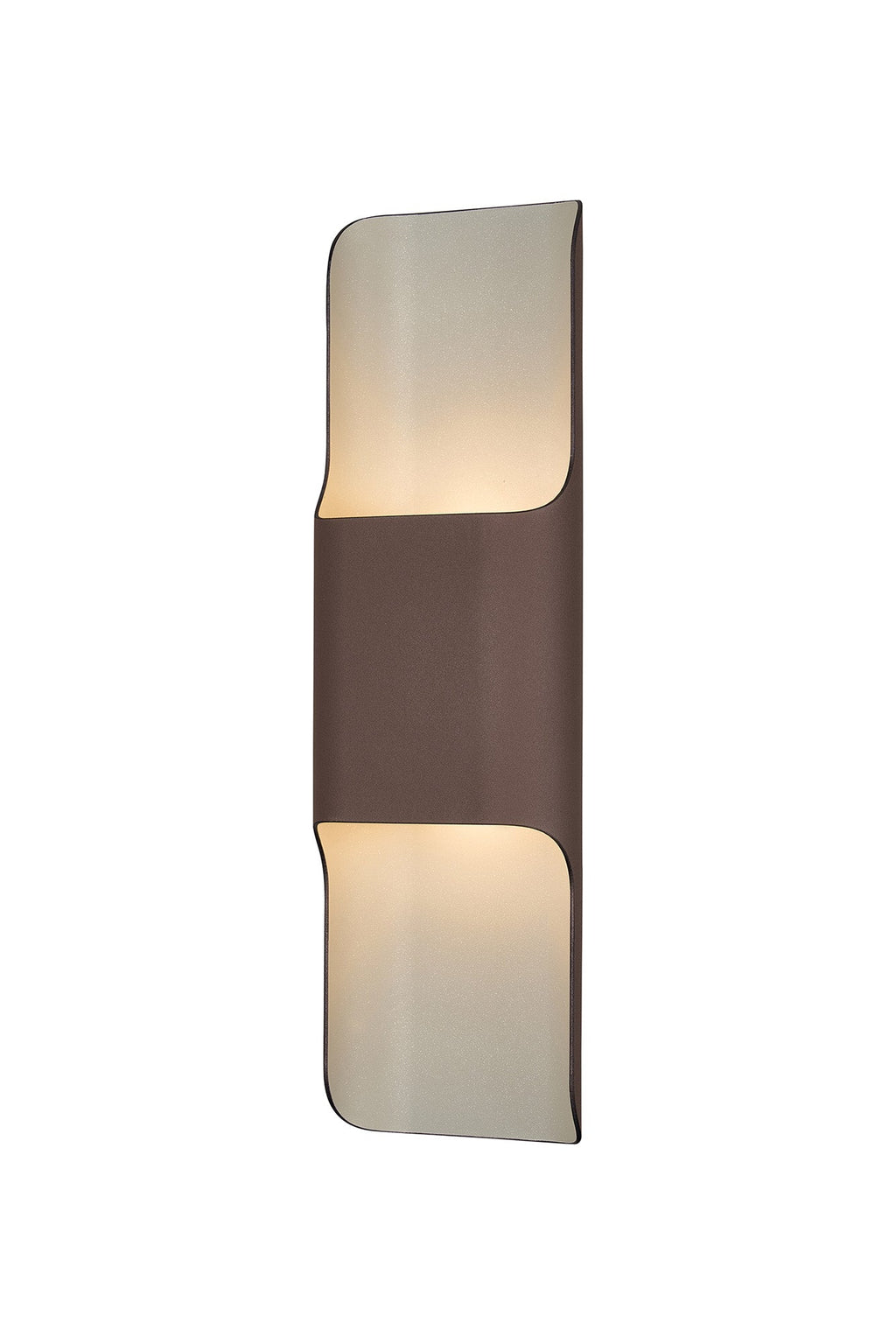 Luminosity Designs Ltd - Zane Wall Lamp With 125 x 403mm Even Open Curve Shade, 2 x 6.5W LED, 3000K, 900lm, IP65 - Luminosity Designs Ltd