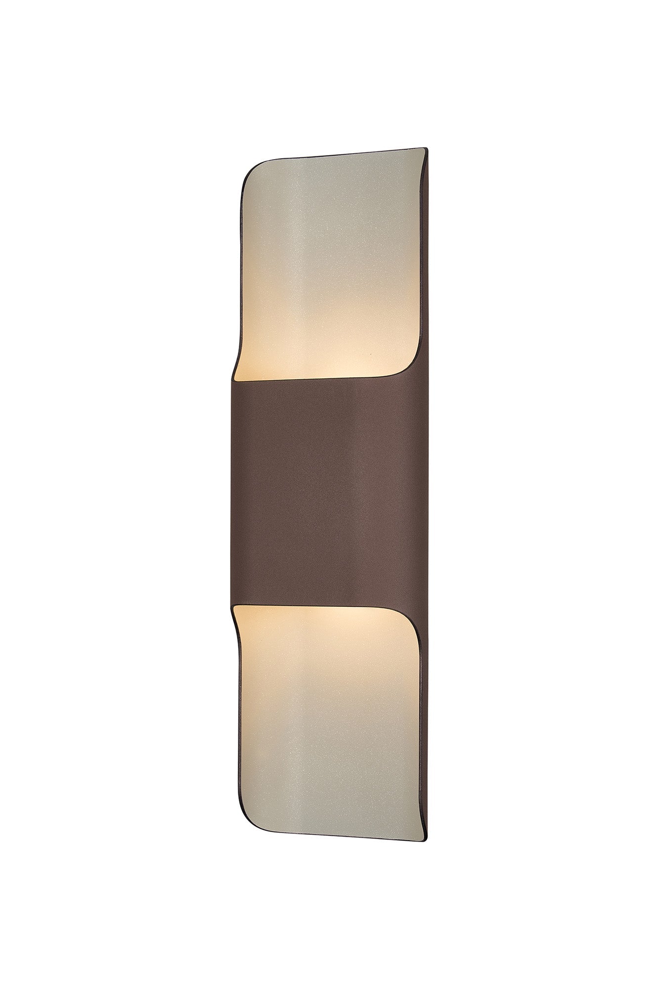 Luminosity Designs Ltd - Zane Wall Lamp With 125 x 403mm Even Open Curve Shade, 2 x 6.5W LED, 3000K, 900lm, IP65 - Luminosity Designs Ltd