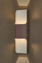 Luminosity Designs Ltd - Zane Wall Lamp With 125 x 403mm Even Open Curve Shade, 2 x 6.5W LED, 3000K, 900lm, IP65 - Luminosity Designs Ltd