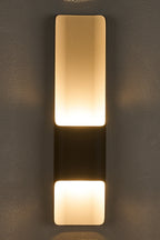 Luminosity Designs Ltd - Zane Wall Lamp With 125 x 508mm Offset Open Curve Shade, 2 x 6.5W LED, 3000K, 900lm, IP65 - Luminosity Designs Ltd