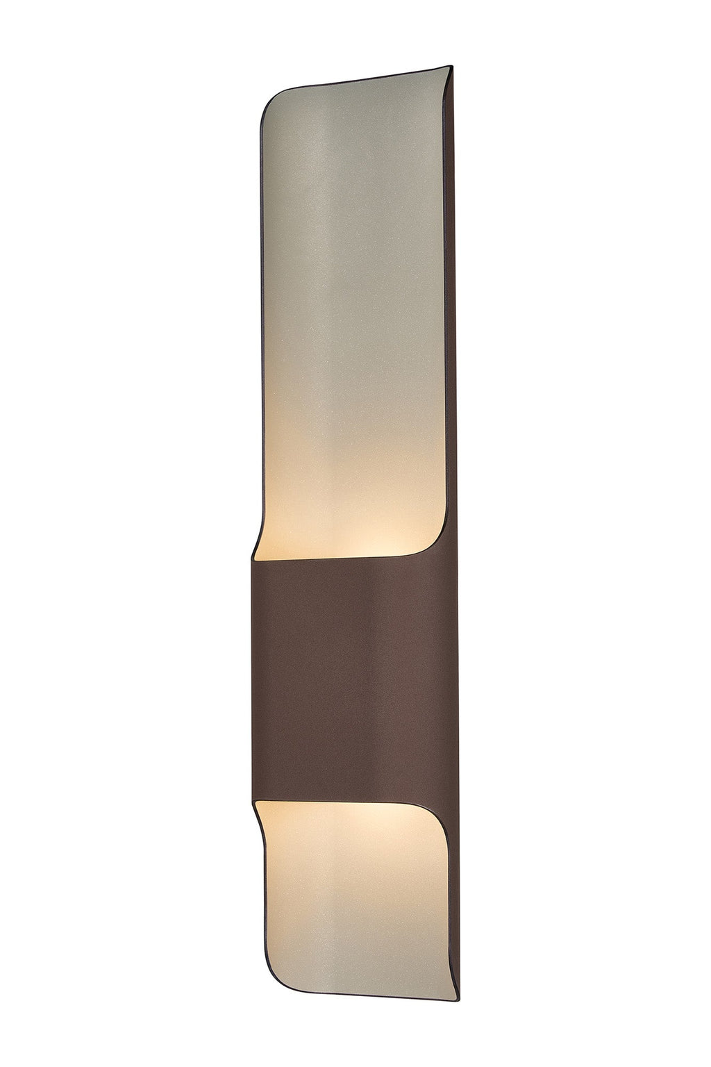 Luminosity Designs Ltd - Zane Wall Lamp With 125 x 508mm Offset Open Curve Shade, 2 x 6.5W LED, 3000K, 900lm, IP65 - Luminosity Designs Ltd