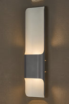 Luminosity Designs Ltd - Zane Wall Lamp With 125 x 508mm Offset Open Curve Shade, 2 x 6.5W LED, 3000K, 900lm, IP65 - Luminosity Designs Ltd
