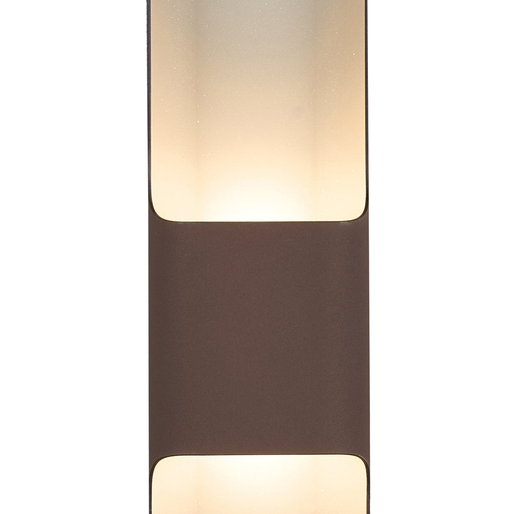 Luminosity Designs Ltd - Zane Wall Lamp With 125 x 508mm Offset Open Curve Shade, 2 x 6.5W LED, 3000K, 900lm, IP65 - Luminosity Designs Ltd