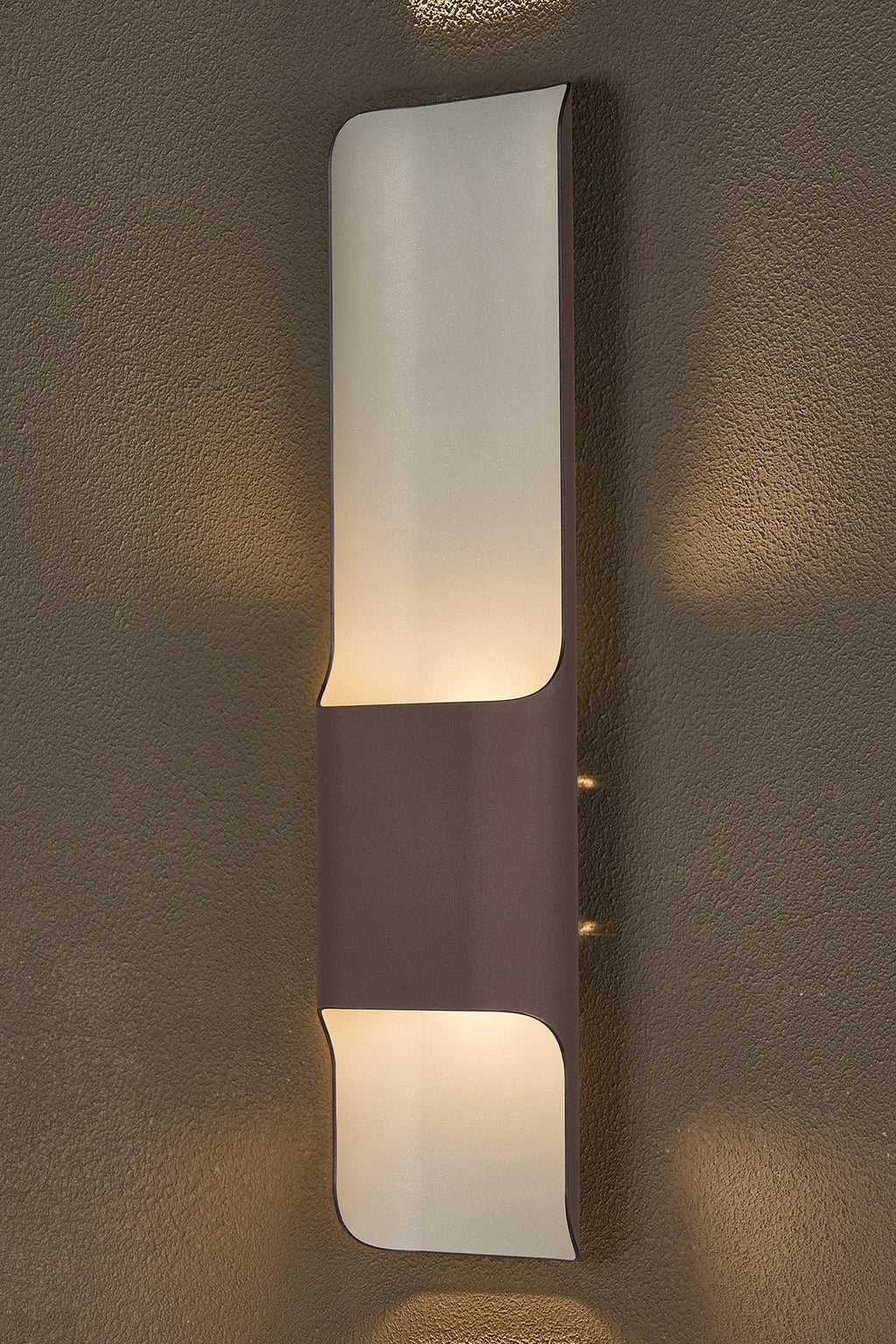 Luminosity Designs Ltd - Zane Wall Lamp With 125 x 508mm Offset Open Curve Shade, 2 x 6.5W LED, 3000K, 900lm, IP65 - Luminosity Designs Ltd