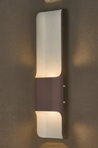 Luminosity Designs Ltd - Zane Wall Lamp With 125 x 508mm Offset Open Curve Shade, 2 x 6.5W LED, 3000K, 900lm, IP65 - Luminosity Designs Ltd