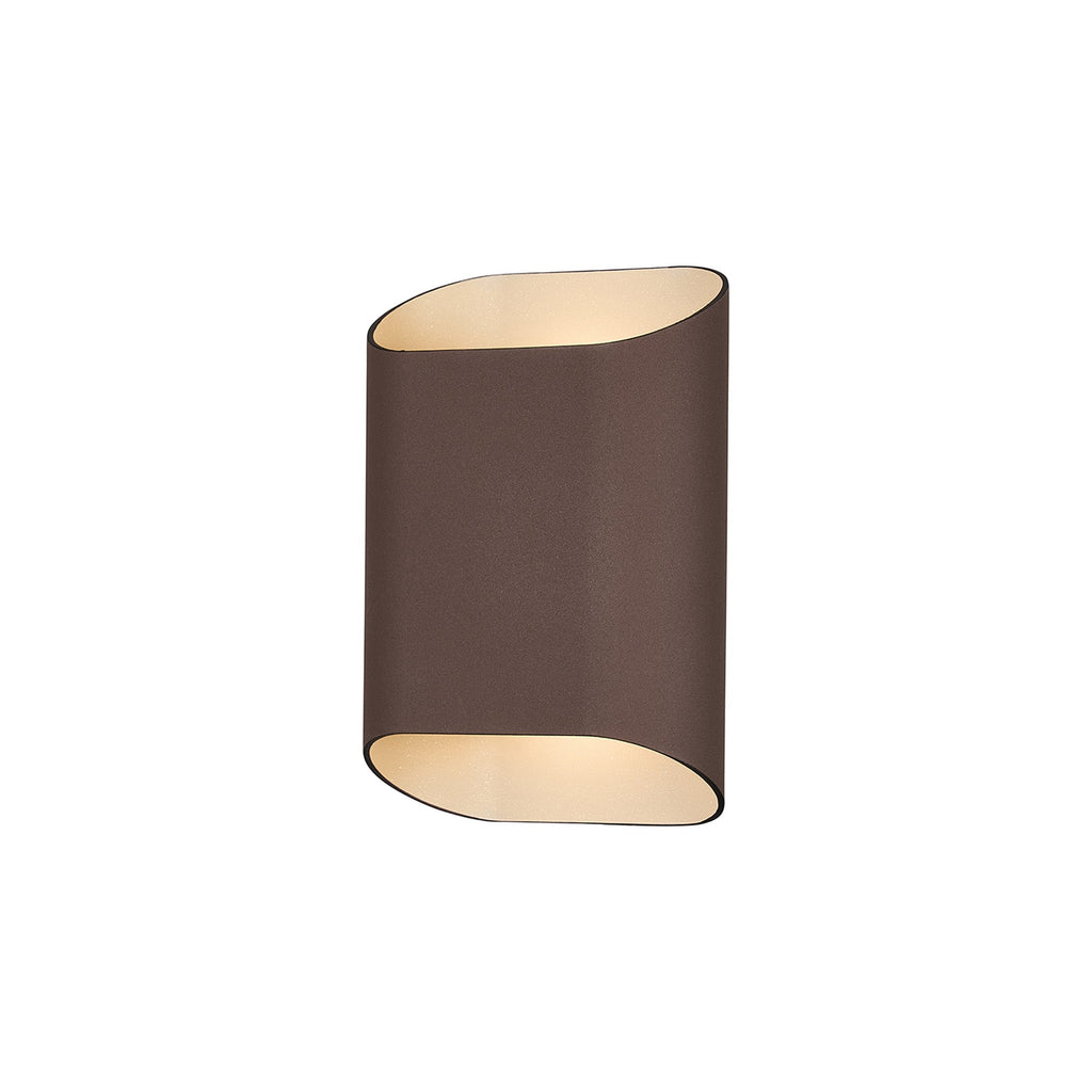 Luminosity Designs Ltd - Zane Wall Lamp With 160 x 180mm Angled Shade, 2 x 6.5W LED, 3000K, 900lm, IP65 - Luminosity Designs Ltd