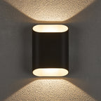 Luminosity Designs Ltd - Zane Wall Lamp With 160 x 180mm Angled Shade, 2 x 6.5W LED, 3000K, 900lm, IP65 - Luminosity Designs Ltd