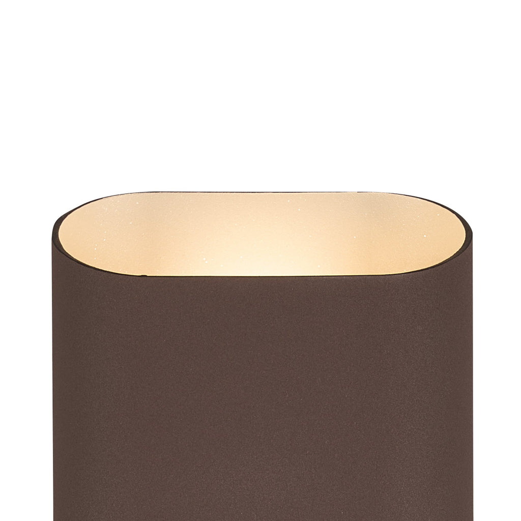Luminosity Designs Ltd - Zane Wall Lamp With 160 x 180mm Angled Shade, 2 x 6.5W LED, 3000K, 900lm, IP65 - Luminosity Designs Ltd
