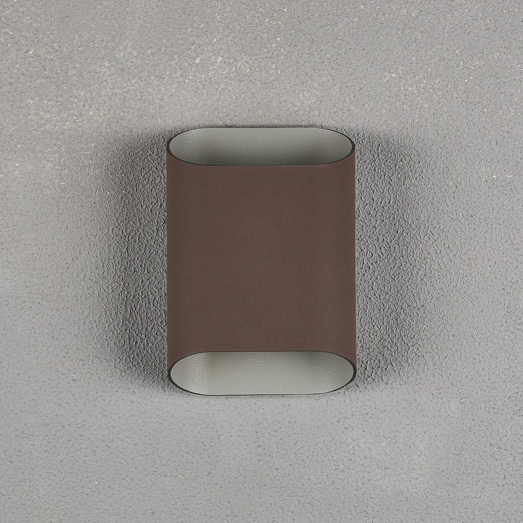 Luminosity Designs Ltd - Zane Wall Lamp With 160 x 180mm Angled Shade, 2 x 6.5W LED, 3000K, 900lm, IP65 - Luminosity Designs Ltd