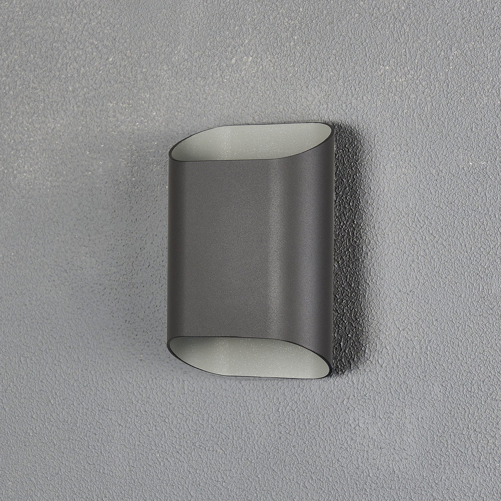 Luminosity Designs Ltd - Zane Wall Lamp With 160 x 180mm Angled Shade, 2 x 6.5W LED, 3000K, 900lm, IP65 - Luminosity Designs Ltd