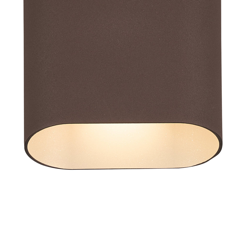 Luminosity Designs Ltd - Zane Wall Lamp With 160 x 180mm Angled Shade, 2 x 6.5W LED, 3000K, 900lm, IP65 - Luminosity Designs Ltd