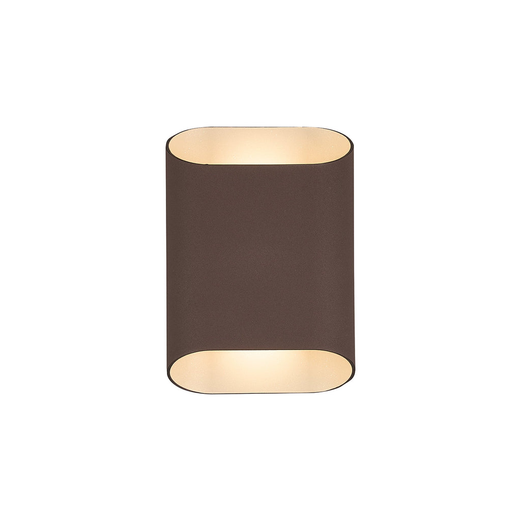 Luminosity Designs Ltd - Zane Wall Lamp With 160 x 180mm Angled Shade, 2 x 6.5W LED, 3000K, 900lm, IP65 - Luminosity Designs Ltd