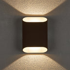 Luminosity Designs Ltd - Zane Wall Lamp With 160 x 180mm Angled Shade, 2 x 6.5W LED, 3000K, 900lm, IP65 - Luminosity Designs Ltd