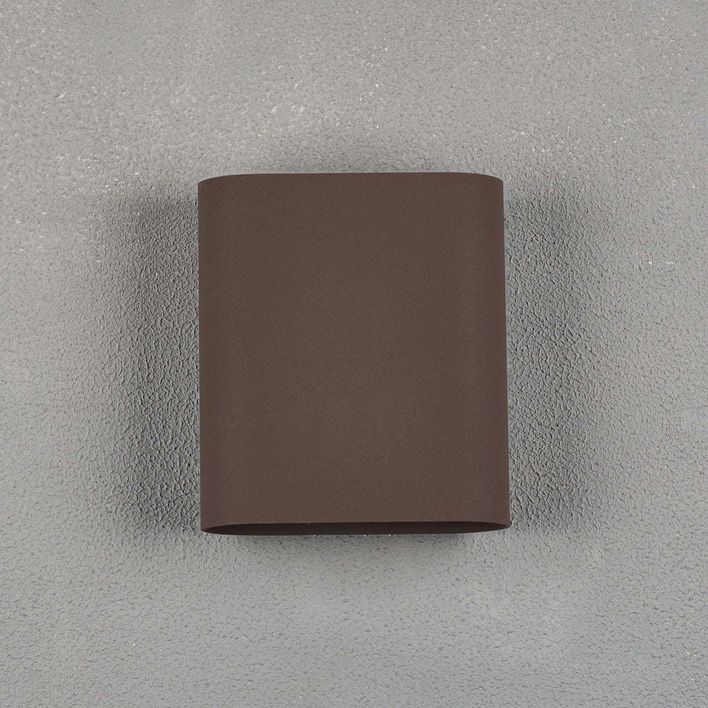 Luminosity Designs Ltd - Zane Wall Lamp With 160 x 180mm Flat Shade, 2 x 6.5W LED, 3000K, 900lm, IP65 - Luminosity Designs Ltd