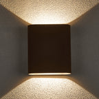 Luminosity Designs Ltd - Zane Wall Lamp With 160 x 180mm Flat Shade, 2 x 6.5W LED, 3000K, 900lm, IP65 - Luminosity Designs Ltd