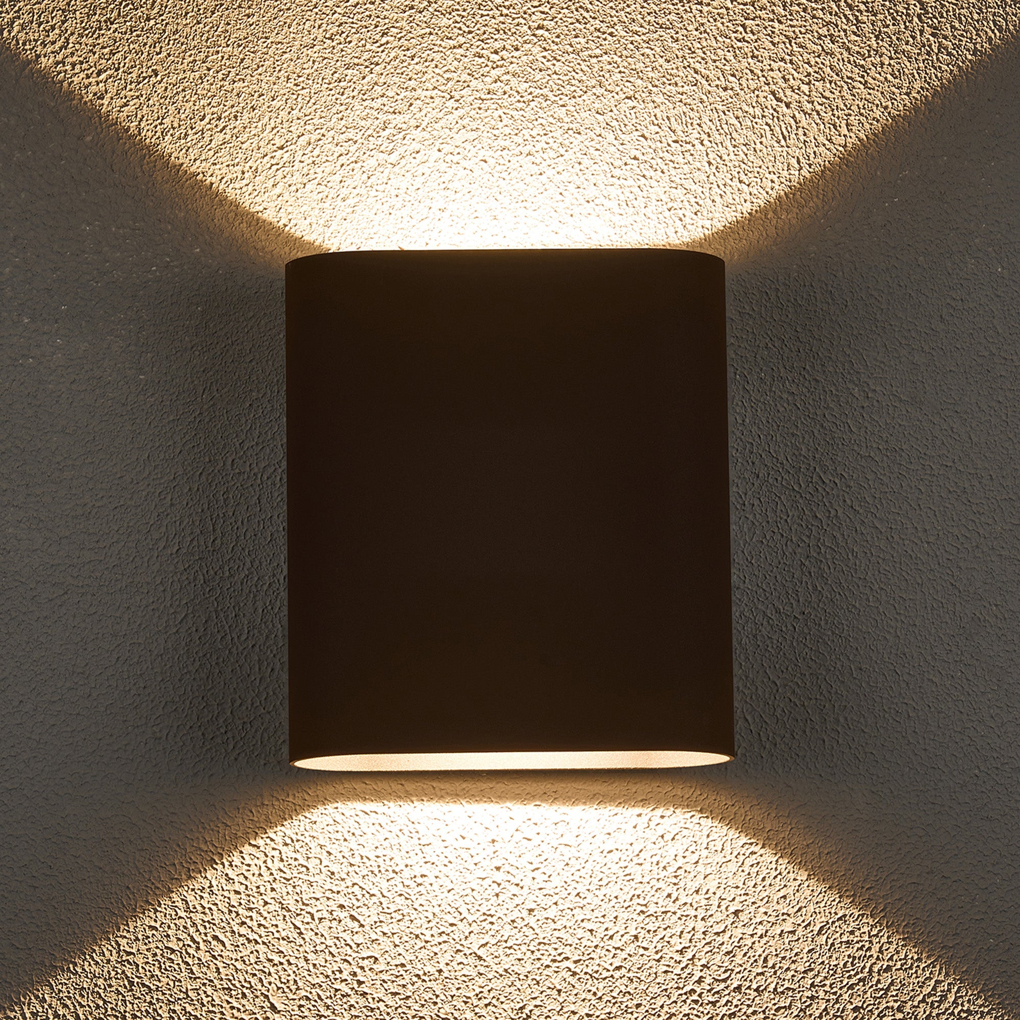 Luminosity Designs Ltd - Zane Wall Lamp With 160 x 180mm Flat Shade, 2 x 6.5W LED, 3000K, 900lm, IP65 - Luminosity Designs Ltd