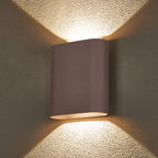 Luminosity Designs Ltd - Zane Wall Lamp With 160 x 180mm Flat Shade, 2 x 6.5W LED, 3000K, 900lm, IP65 - Luminosity Designs Ltd