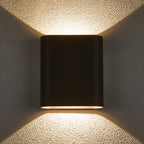 Luminosity Designs Ltd - Zane Wall Lamp With 160 x 180mm Flat Shade, 2 x 6.5W LED, 3000K, 900lm, IP65 - Luminosity Designs Ltd