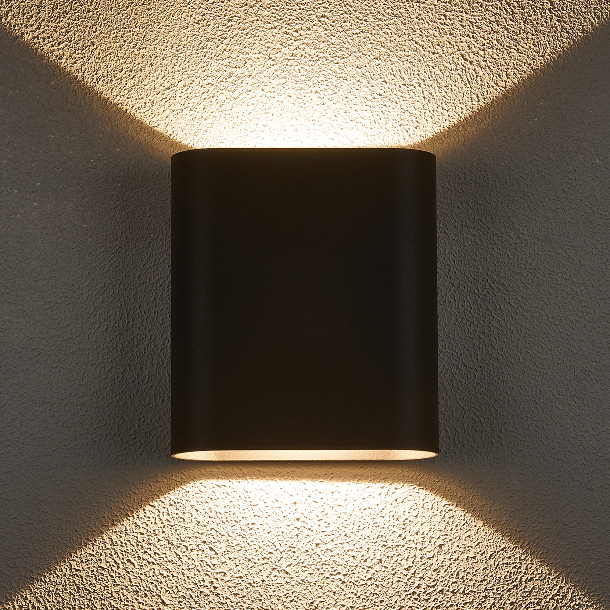 Luminosity Designs Ltd - Zane Wall Lamp With 160 x 180mm Flat Shade, 2 x 6.5W LED, 3000K, 900lm, IP65 - Luminosity Designs Ltd