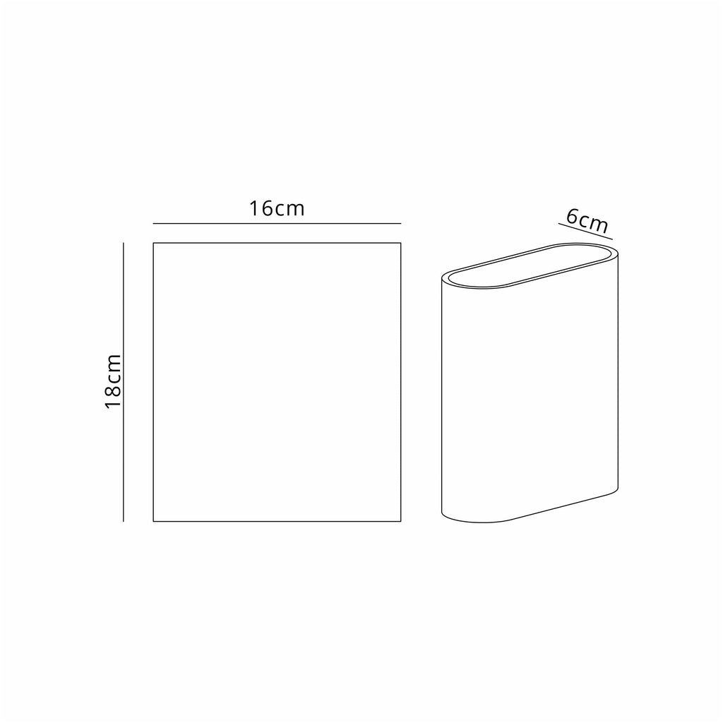Luminosity Designs Ltd - Zane Wall Lamp With 160 x 180mm Flat Shade, 2 x 6.5W LED, 3000K, 900lm, IP65 - Luminosity Designs Ltd