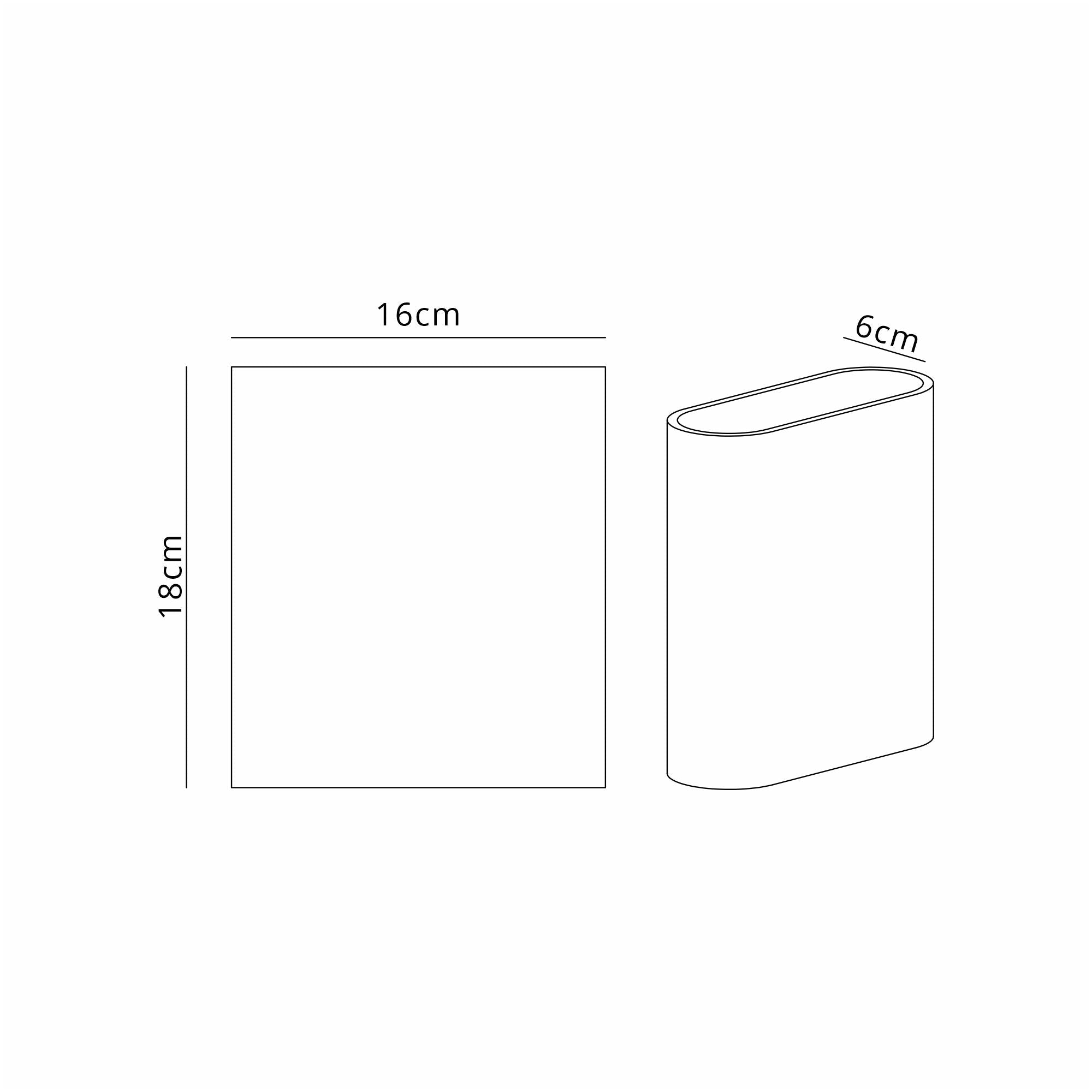 Luminosity Designs Ltd - Zane Wall Lamp With 160 x 180mm Flat Shade, 2 x 6.5W LED, 3000K, 900lm, IP65 - Luminosity Designs Ltd