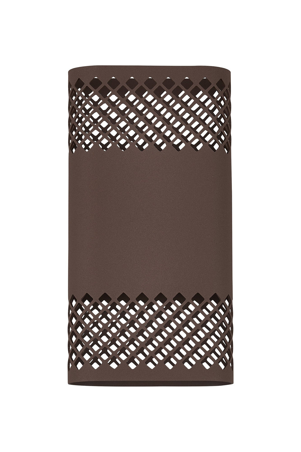 Luminosity Designs Ltd - Zane Wall Lamp With 160 x 305mm Mesh Diamond Pattern Shade, 2 x 6.5W LED, 3000K, 900lm, IP6 - Luminosity Designs Ltd