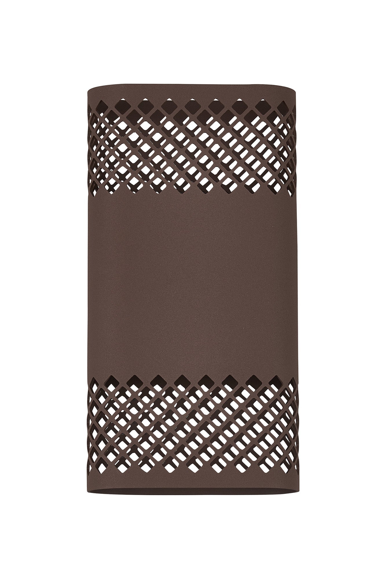 Luminosity Designs Ltd - Zane Wall Lamp With 160 x 305mm Mesh Diamond Pattern Shade, 2 x 6.5W LED, 3000K, 900lm, IP6 - Luminosity Designs Ltd