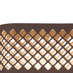 Luminosity Designs Ltd - Zane Wall Lamp With 160 x 305mm Mesh Diamond Pattern Shade, 2 x 6.5W LED, 3000K, 900lm, IP6 - Luminosity Designs Ltd