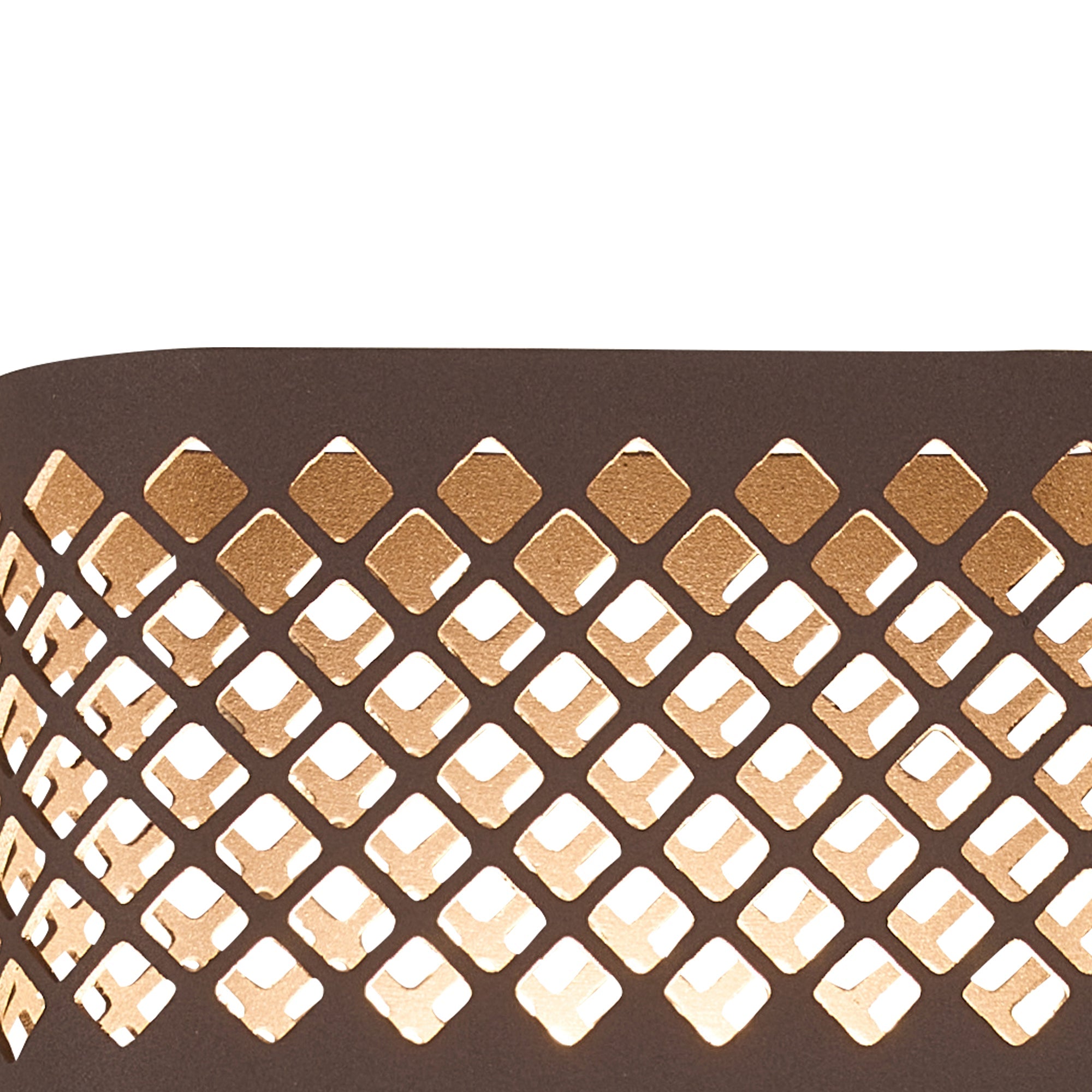 Luminosity Designs Ltd - Zane Wall Lamp With 160 x 305mm Mesh Diamond Pattern Shade, 2 x 6.5W LED, 3000K, 900lm, IP6 - Luminosity Designs Ltd