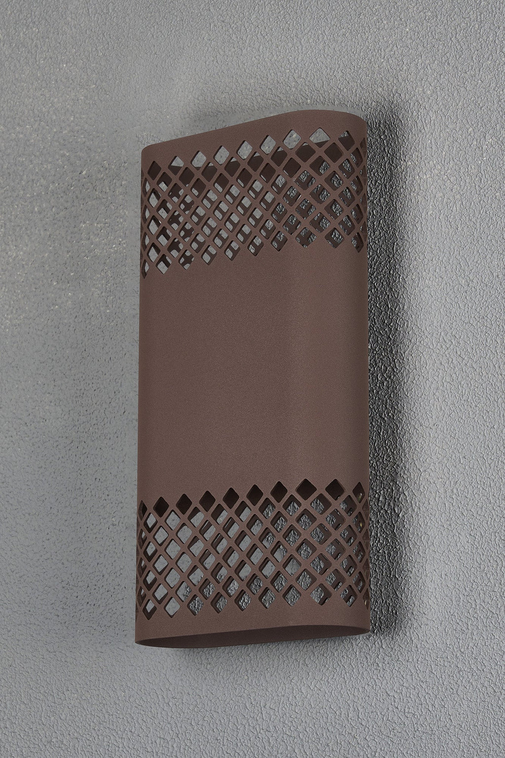 Luminosity Designs Ltd - Zane Wall Lamp With 160 x 305mm Mesh Diamond Pattern Shade, 2 x 6.5W LED, 3000K, 900lm, IP6 - Luminosity Designs Ltd