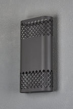 Luminosity Designs Ltd - Zane Wall Lamp With 160 x 305mm Mesh Diamond Pattern Shade, 2 x 6.5W LED, 3000K, 900lm, IP6 - Luminosity Designs Ltd
