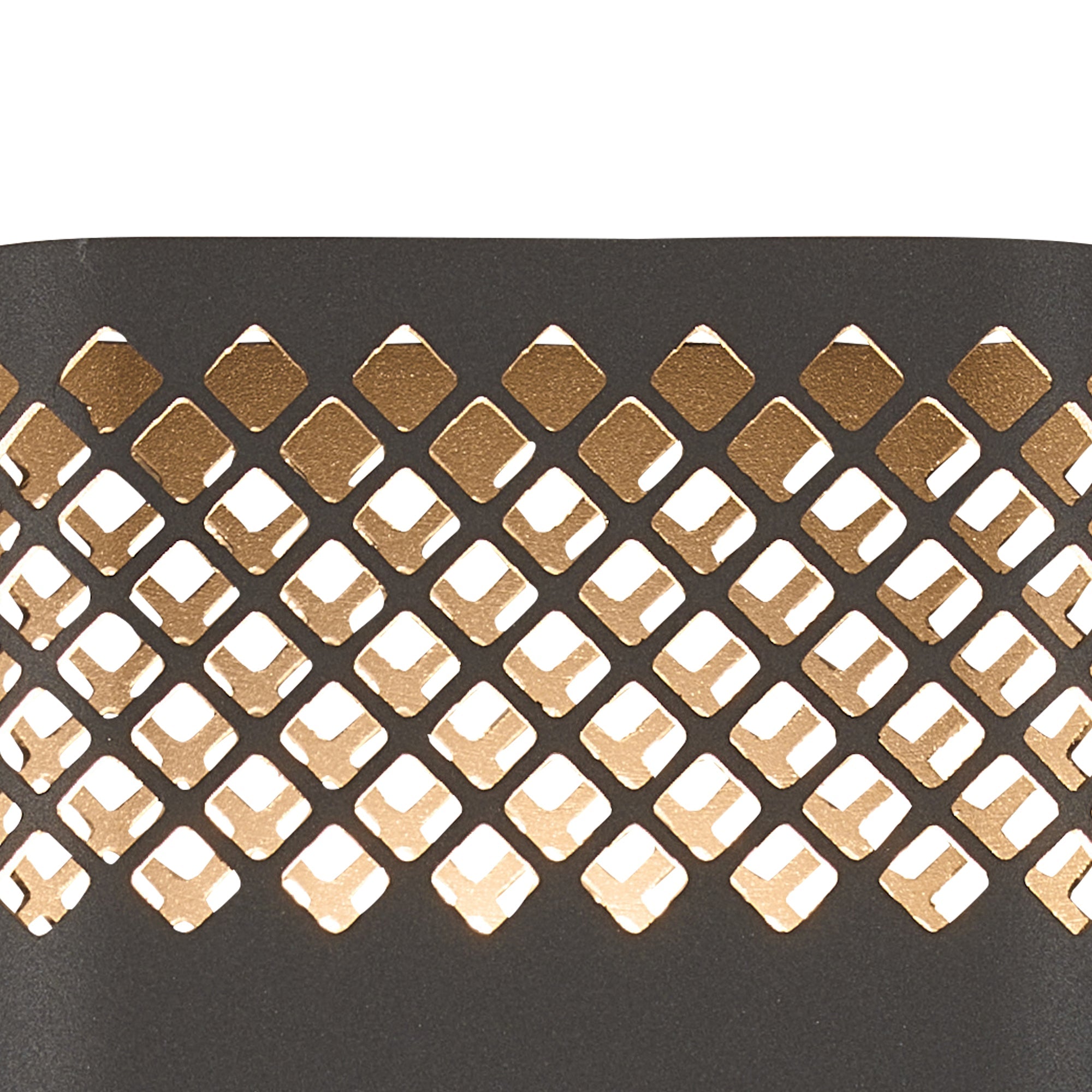 Luminosity Designs Ltd - Zane Wall Lamp With 160 x 305mm Mesh Diamond Pattern Shade, 2 x 6.5W LED, 3000K, 900lm, IP6 - Luminosity Designs Ltd