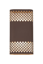 Luminosity Designs Ltd - Zane Wall Lamp With 160 x 305mm Mesh Diamond Pattern Shade, 2 x 6.5W LED, 3000K, 900lm, IP6 - Luminosity Designs Ltd