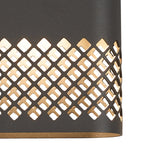 Luminosity Designs Ltd - Zane Wall Lamp With 160 x 305mm Mesh Diamond Pattern Shade, 2 x 6.5W LED, 3000K, 900lm, IP6 - Luminosity Designs Ltd