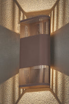 Luminosity Designs Ltd - Zane Wall Lamp With 160 x 305mm Mesh Line Pattern Shade, 2 x 6.5W LED, 3000K, 900lm, IP6 - Luminosity Designs Ltd