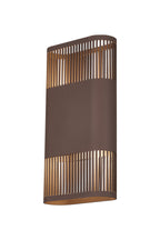 Luminosity Designs Ltd - Zane Wall Lamp With 160 x 305mm Mesh Line Pattern Shade, 2 x 6.5W LED, 3000K, 900lm, IP6 - Luminosity Designs Ltd