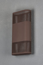 Luminosity Designs Ltd - Zane Wall Lamp With 160 x 305mm Mesh Line Pattern Shade, 2 x 6.5W LED, 3000K, 900lm, IP6 - Luminosity Designs Ltd
