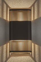 Luminosity Designs Ltd - Zane Wall Lamp With 160 x 305mm Mesh Line Pattern Shade, 2 x 6.5W LED, 3000K, 900lm, IP6 - Luminosity Designs Ltd
