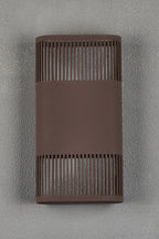 Luminosity Designs Ltd - Zane Wall Lamp With 160 x 305mm Mesh Line Pattern Shade, 2 x 6.5W LED, 3000K, 900lm, IP6 - Luminosity Designs Ltd