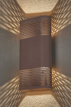 Luminosity Designs Ltd - Zane Wall Lamp With 160 x 305mm Mesh Oval Pattern Shade, 2 x 6.5W LED, 3000K, 900lm, IP6 - Luminosity Designs Ltd
