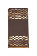 Luminosity Designs Ltd - Zane Wall Lamp With 160 x 305mm Mesh Oval Pattern Shade, 2 x 6.5W LED, 3000K, 900lm, IP6 - Luminosity Designs Ltd